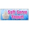 Signmission SOFT SERVE YOGURT BANNER SIGN healthy homemade topping delicious frozen B-120 Soft Serve Yogurt - alternate 1
